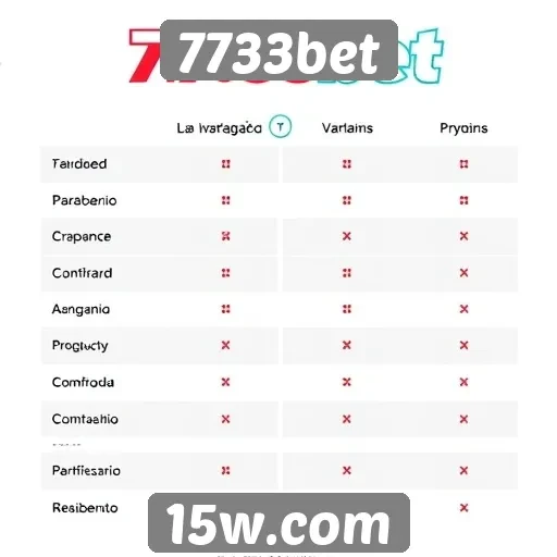Comparação entre 7733bet e concorrentes do mercado